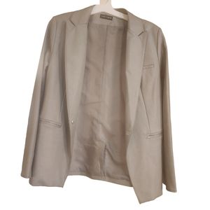 Love Token Faux Leather Blazer